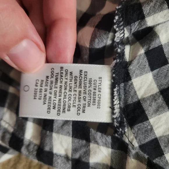 Eva Franco Lace-Up Black and White Gingham Midi Flare Skirt Medium - Picture 14 of 16